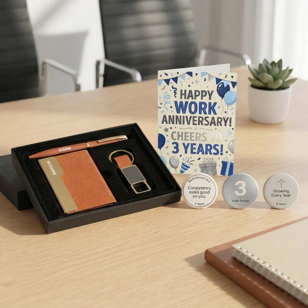 Branded corporate gift box with custom products