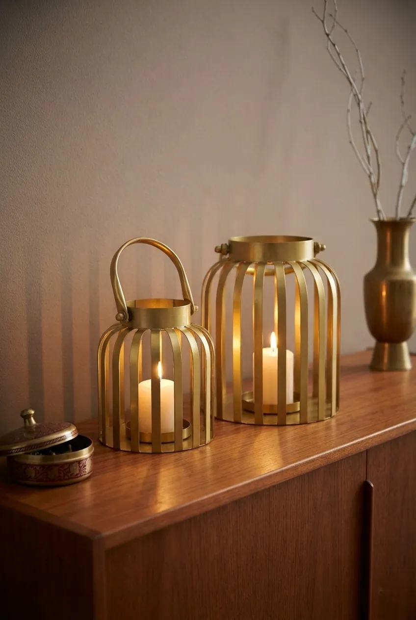 Elegant gold lanterns suitable for premium corporate Diwali gifting