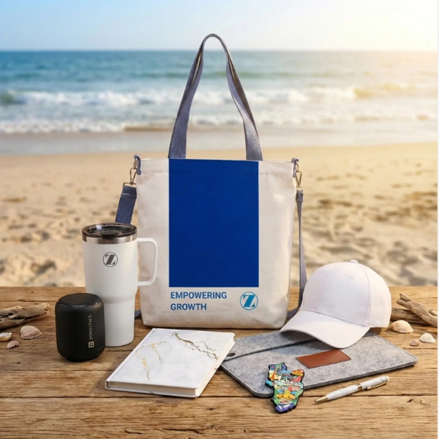 Lifestyle Foundation Day gift set with tote, mug and notebook