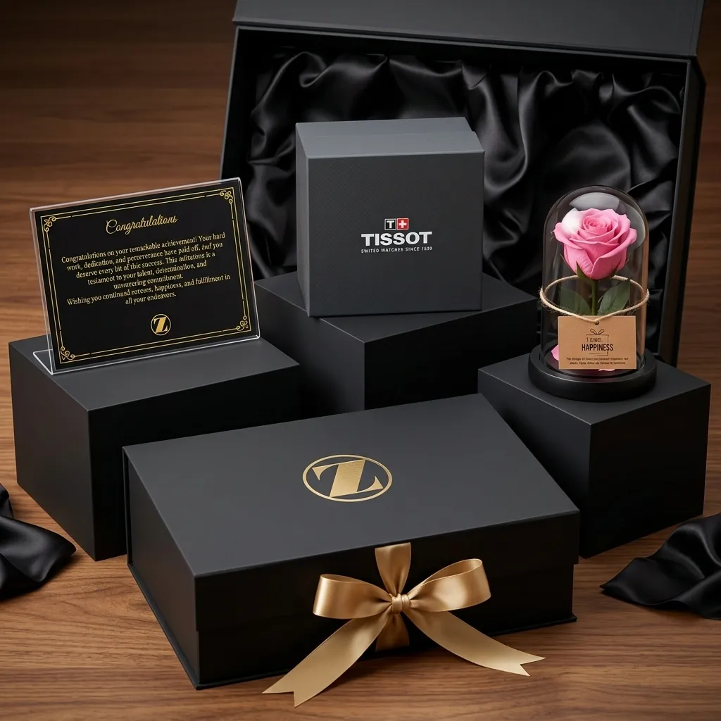Luxury premium gift box with message card